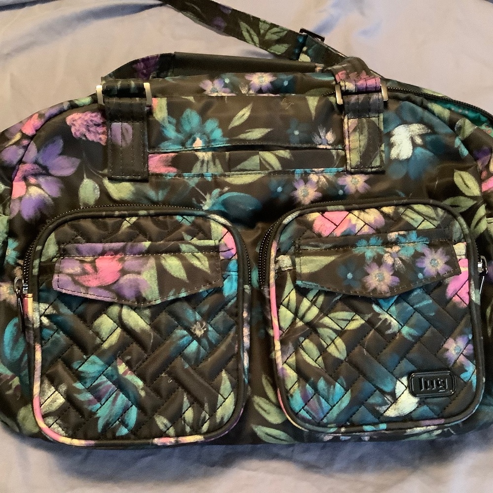 Lug Bloom Black Like New Jumper Tote